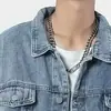 Jaqueta jeans masculina de corte solto, marca da moda, versátil, nova coleção de outono 2006, vestuário masculino para primavera e outono