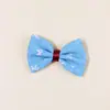 Tela de mezclilla fresca con puntos rojos y moño relleno de algodón, accesorio semiacabado para ropa DIY
