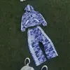 Conjunto de moletom camuflado retrô estilo de rua americano 2026 com jaqueta bordada com zíper e calça de perna larga, unissex
