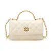 2026 Nuevo Modelo Bolso Acolchado de Cadena Estilo Fragancia Pequeña de Gama Alta para Mujer, Compacto y Versátil, Bolso Cuadrado Pequeño de Hombro Cruzado