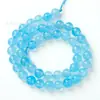 Calcedônia Azul Aquamarina Contas Soltas Calcedônia Azul Contas Redondas Feitas à Mão com Contas Acessórios para Pulseira Colar DIY