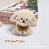 Lindo Gafas Sombrero Cachorro Peluche Colgante Babero Perro Llavero Cadena para Teléfono Bolso Encanto Chirriador Mayoreo