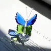 Espejo Cruzado Amazon Mariposa de Cristal Bola de Cristal Adornos Animales Pequeños Creativos Decoración de Coche Manualidades Regalos Navideños