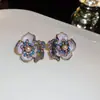 Pendientes Ovalados Geométricos Incrustados con Diamantes Vintage y Collar, Cadena para Clavícula de Lujo Ligero de Nicho, Juego de Joyería Retro