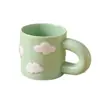 Caneca de Cerâmica Estilo Casal Amigos Próximos Pintada à Mão Creative Cloud para Beber Água Enxaguar a Boca Xícara de Café Doméstica Estudante Xícara de Café da Manhã