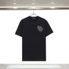 Marca Tendência Transfronteiriça Novo Modelo 2024 Camiseta de Manga Curta com Logo de Letras na Frente e Atrás Strass, Camiseta Casual Unissex Moda High Street