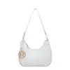 2026 Nova Moda Tecida Elegante Casual Cor Sólida Bolsa de Mão Elegante Bolsa de Ombro Bolsa de Axila Formato Bolinho