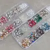 Mini 12 Cores Formato Especial Joias de Diamante para Nail Art Brilho Misturado Pérola Redonda Diamante Dopamina Acessórios para Unhas Atacado