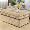 Novo conjunto de 12 peças de grelha de fogo para assar fogão elétrico mesa de centro cobertura de mesa de fogo para assar toalha de mesa retangular de inverno espessa para aquecimento