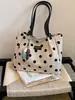 Bolsa Feminina de Verão Estampada Bolinhas Alça de Ombro Baguete 2026 Nova Casual para o Dia a Dia Bolsa Tote Pequena de Axila