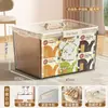 Caja de Almacenamiento Transparente Portátil para el Hogar, Engrosada, Sellada, a Prueba de Humedad, para Ropa y Libros, Caja Organizadora de Plástico de Gran Capacidad