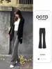 Pantalones acampanados de rayas para mujer, nueva colección otoño 2026, estilo relajado y casual, corte ajustado, favorecedores y con buena caída, estilo coreano