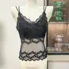 Camisola de Encaje con Espalda Bonita para Mujer, Ropa Interior de Verano, Ropa Exterior, Almohadilla en el Pecho, Retro Europeo y Americano, Simple, a la Moda, Cómoda