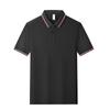 2025 verano nuevo polo de manga corta con solapa de perlas dinámicas, camiseta de ropa de trabajo personalizada con logo bordado