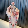 Llavero para Teléfono Móvil con Lanyard de Lazo de Diamantes, Cuerda para Muñeca, Pulsera de Perlas de Cristal y Mariposa, Colgante Retro Anti-Pérdida
