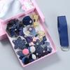 Acessórios de Cabelo de Princesa Celebridade da Internet Infantil Conjunto de 18 Peças Presilhas de Cabelo Enfeites de Cabelo Caixa Macia para Bebê Elásticos de Cabelo Conjunto de Caixa de Presente Flores