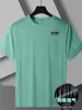 Camiseta de Malla de Hielo Transfronteriza para Hombre Verano Delgada Transpirable de Secado Rápido Camiseta Deportiva Holgada Casual Talla Grande Manga Corta