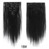 Comércio exterior 16 polegadas clipe de cabelo reto degradê cabelo conjunto de 7 peças peruca aplique de cabelo aplique de cabelo reto curto degradê