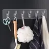 Gancho de cocina, gancho de seis eslabones para baño, adhesivo de pared fuerte sin taladro, gancho adhesivo sin rastro, gancho de seis filas para baño