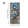 Pegatinas para Vidrio Electroestáticas Escarchadas Pintadas Retro Transfronterizas Pegatinas para Ventana con Patrón Floral Estilo Europeo Adsorción Electroestática Pegatinas de Privacidad