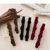 Pinza para el pelo trenzada flocada de invierno para mujer, pinza lateral de terciopelo, pinza nueva para flequillo frontal, accesorios para el pelo, pinza para el pelo