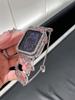 Pulsera de Gato con Diamantes - Banda de Metal Estilo Reloj Adecuada para Apple Watch iWatch 12ª Generación 11/10