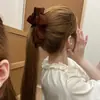 Clip de Banana de Lazo Multicapa de Gamuza Maillard de Alta Gama Coreano para el Cabello de Mujer Clip para Cola de Caballo Accesorios para el Cabello Estilo Nuevo