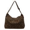 Bolsa de Ombro de Grande Capacidade sobre 2025 Nova Bolsa de Lona Lavada Bolsa Tote Estampa de Leopardo Estilo Transfronteiriço Bolsa de Ombro Transversal
