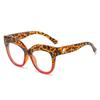 Nueva moda ojo de gato marco grande retro europeo y americano pasarela luz lujo espejo plano ins celebridad de Internet mismo estilo gafas marco moda
