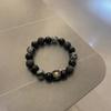 Pulsera de Cuentas Estrella Mang Dorada para Hombre Roca Volcánica Avanzado Nuevo Diseño de Cuentas Color Sin Diseño Accesorios Versátiles Joyería