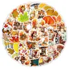 100 Folhas de Adesivos de Desenho Animado Floresta Qiuri Folha de Bordo Animal Decoração Transfronteiriça Carro Copo de Água Adesivos de Bagagem Atacado