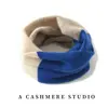 Cálido de cuello 100% lana, amigable con la piel, con bloques de color, engrosado y cálido para otoño e invierno, bufanda de cachemira tejida, unisex y versátil