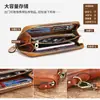 Billetera de Cuero Genuino Marant para Hombre con Múltiples Ranuras para Tarjetas, Portatarjetas de Identificación, Billetera Larga con Cremallera para Billetes, Bolso de Mano para Hombre