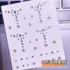 Cara Cara Autoadhesivo Maquillaje Pegatina Ceja Diamante Pegatina Bola de Diamante Niños Mariposa Tul Hilo de Seda Escenario Actuación