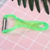 Suministro del Fabricante Pelador de Acero Inoxidable Mango Transparente Verde Cuchillo Pelador Gadgets de Cocina Multifuncionales Cuchillo para Frutas