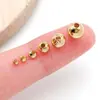 Revestido com Ouro Real, Prata Grossa, Platina, Retenção Forte de Cor, Superfície Lisa, Contas Redondas, Contas Espaçadoras, Acessórios para Joias DIY, Pulseira, Colar, Contas