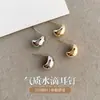 Pendientes simples de plata de ley S925 con forma de gota de agua, elegantes pendientes de cuentas doradas, pendientes minimalistas de nicho para mujer, nuevos