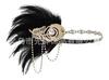 Faixa de cabelo de penas retrô europeia e americana Cross Border 1920S Gatsby Halloween Headwear Bola de Natal Tassel Headwear