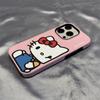 Capa de telefone Hello Kitty de parede dois em um para Apple 15promax iPhone15