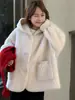 Abrigo con Piel Integrada para Niña 2026 Invierno Nuevo Estilo Reversible 100% Lana de Cordero Engrosado Abrigo para Bebé Niña