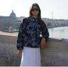 Otoño e Invierno 2025 Nueva Chaqueta Acolchada Estampada Casual Transfronteriza Europea y Americana Chaqueta de Algodón W034 25156
