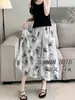 Pantalones Falda Anchos Tie-Dye Estilo Chino al por Mayor para Mujer, Falda Pantalón de Seda de Hielo Delgada y Fluida de Verano