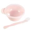 Novo Mini Bebê Recém-Nascido Suplemento Alimentar Tigela de Moer Conjunto de Louça Colher de Moer de Silicone para Bebê Conjunto para Passeio
