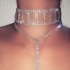 Collar Personalidad Explosiva AliExpress para Mujer Europeo y Americano Popular Cuello Diamante Completo Super Flash Lujo Pedrería Cadena de Cuello Gargantilla