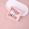 Nuevas Uñas Portátiles Terminadas de Alta Gama, Parches para Uñas Cuadradas Cortas, Uñas Portátiles Removibles de Alta Gama para Verano