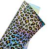 Venta Directa de Fábrica de Película de PVC Láser con Estampado de Leopardo Iridiscente Nuevo, Material Duradero y Resistente para Bolsos, Equipaje, Zapatos y Películas para Abanicos