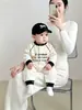 Roupas para Bebê Recém-Nascido Estilo Outono Macacão para Bebê Menino Lindo Estiloso Mês Completo 100 Dias Manga Longa Camada Única Body Outono