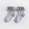Calcetines para Niñas 2026 Primavera y Verano con Adorno de Encaje Malla Transpirable Delgados de Princesa de Caña Media para Niñas Venta al por Mayor