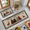 Tapetes de Cozinha de Natal Transfronteiriços, Tiras para Corredor de Casa, Tapetes de Chão de Duas Peças Resistentes a Manchas e de Fácil Cuidado, Tapetes de Entrada