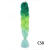 Trenzas africanas de color sucio trenzadas 100g Fibra química Trenzas de pelo trenza de color degradado peluca fabricantes venta al por mayor